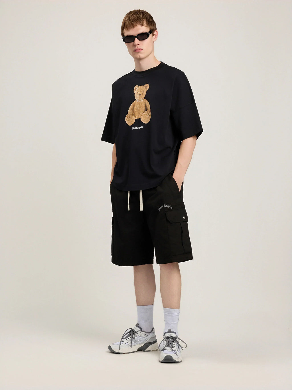 Curved Logo Loose Cargo Shorts