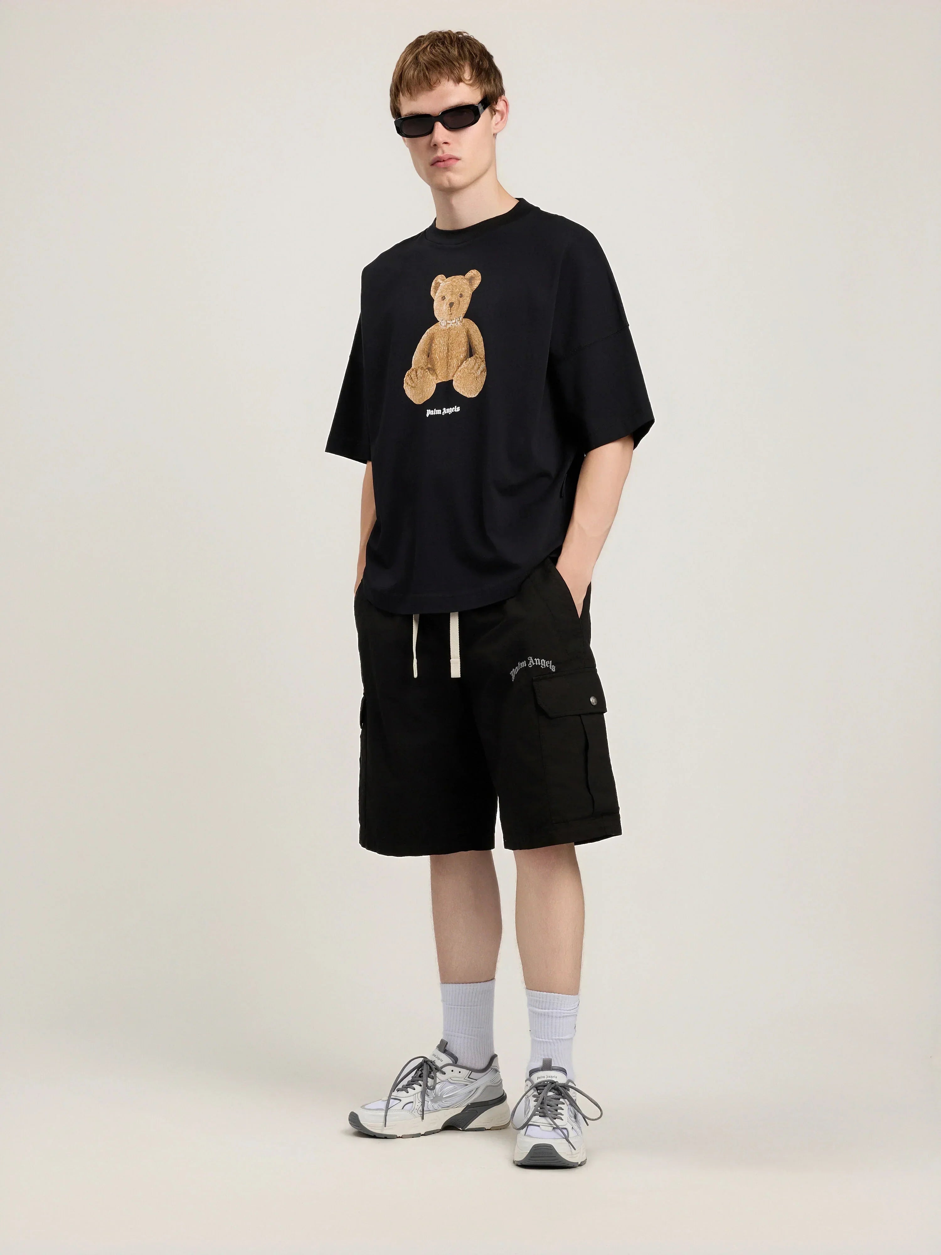 Curved Logo Loose Cargo Shorts