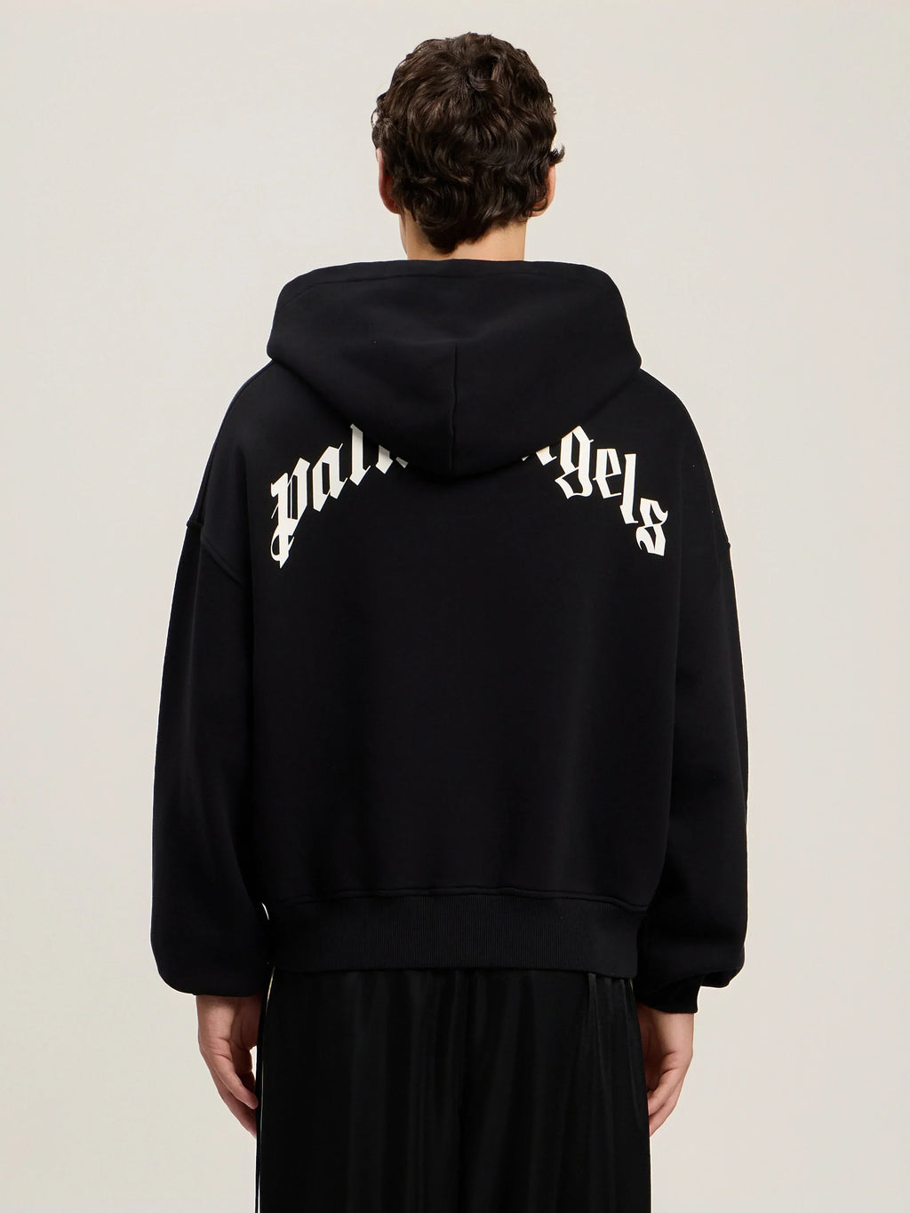 Back Curved Logo Zip Hoodie