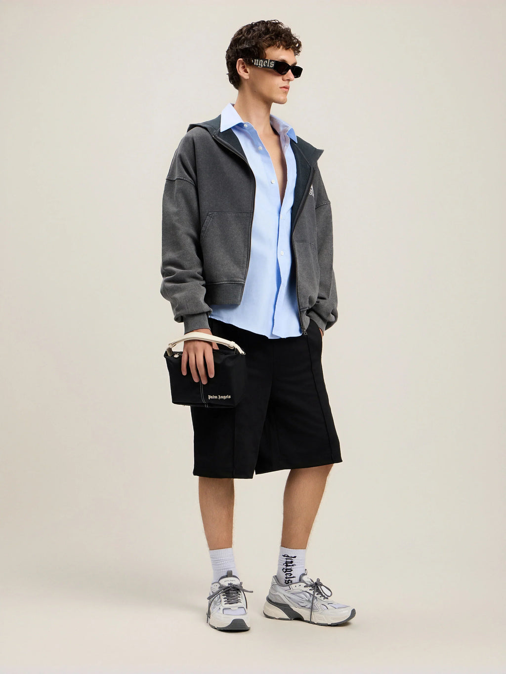 Palm Leaf Loose Zip Hoodie