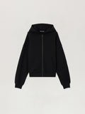 Back Curved Logo Zip Hoodie