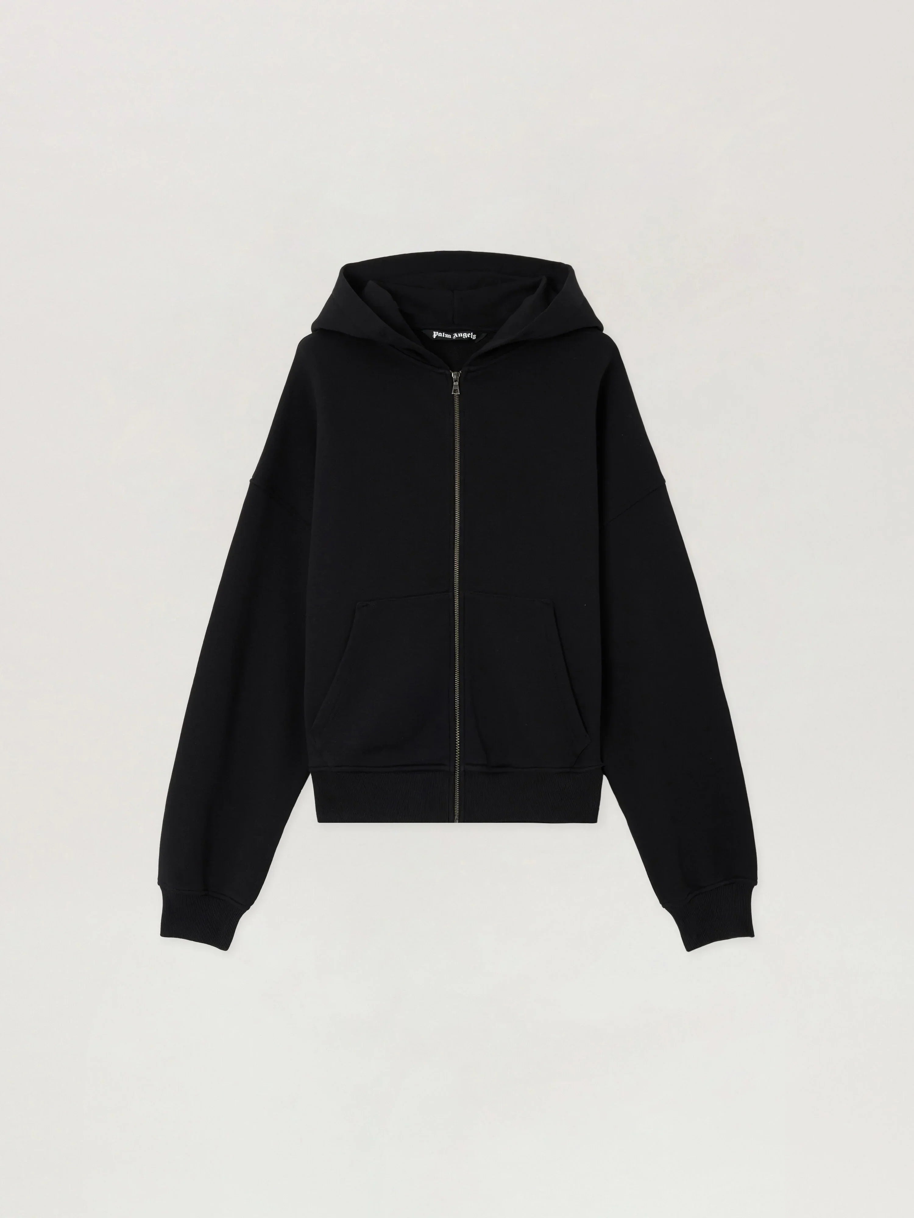 Back Curved Logo Zip Hoodie