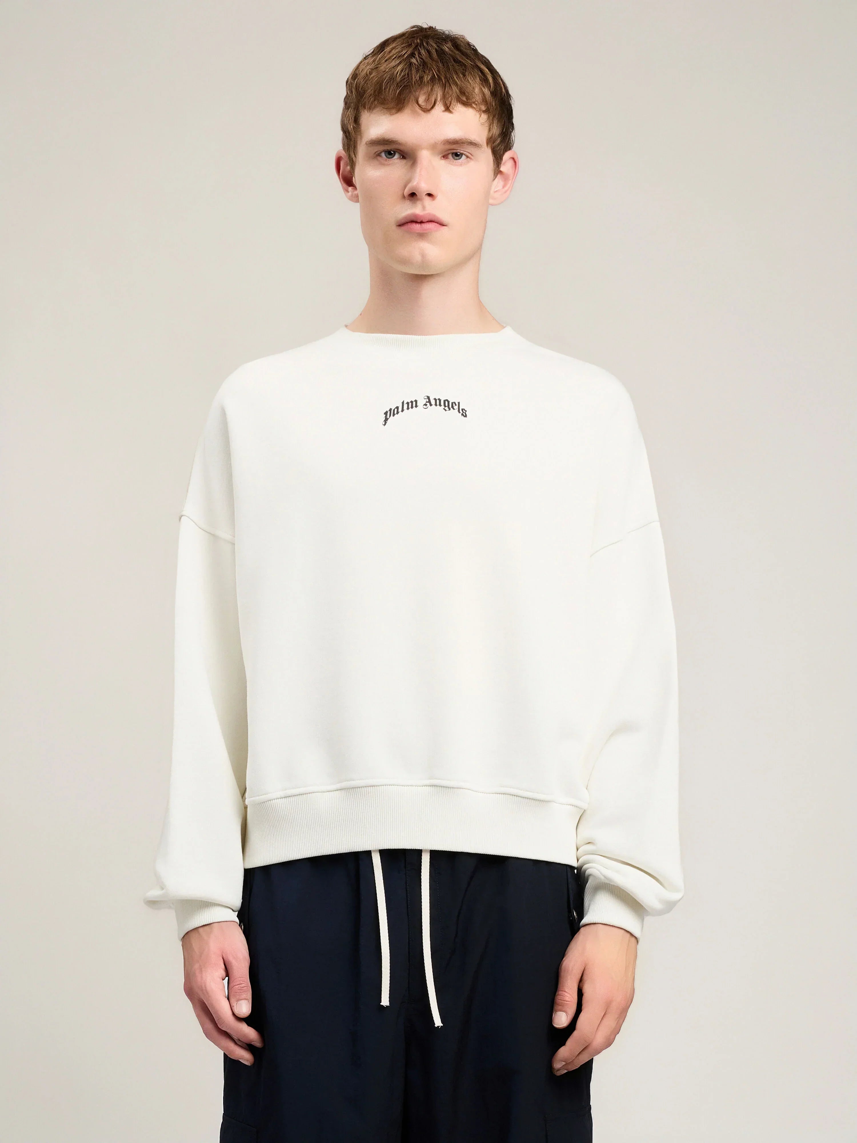 Back Curved Logo Loose Sweatshirt