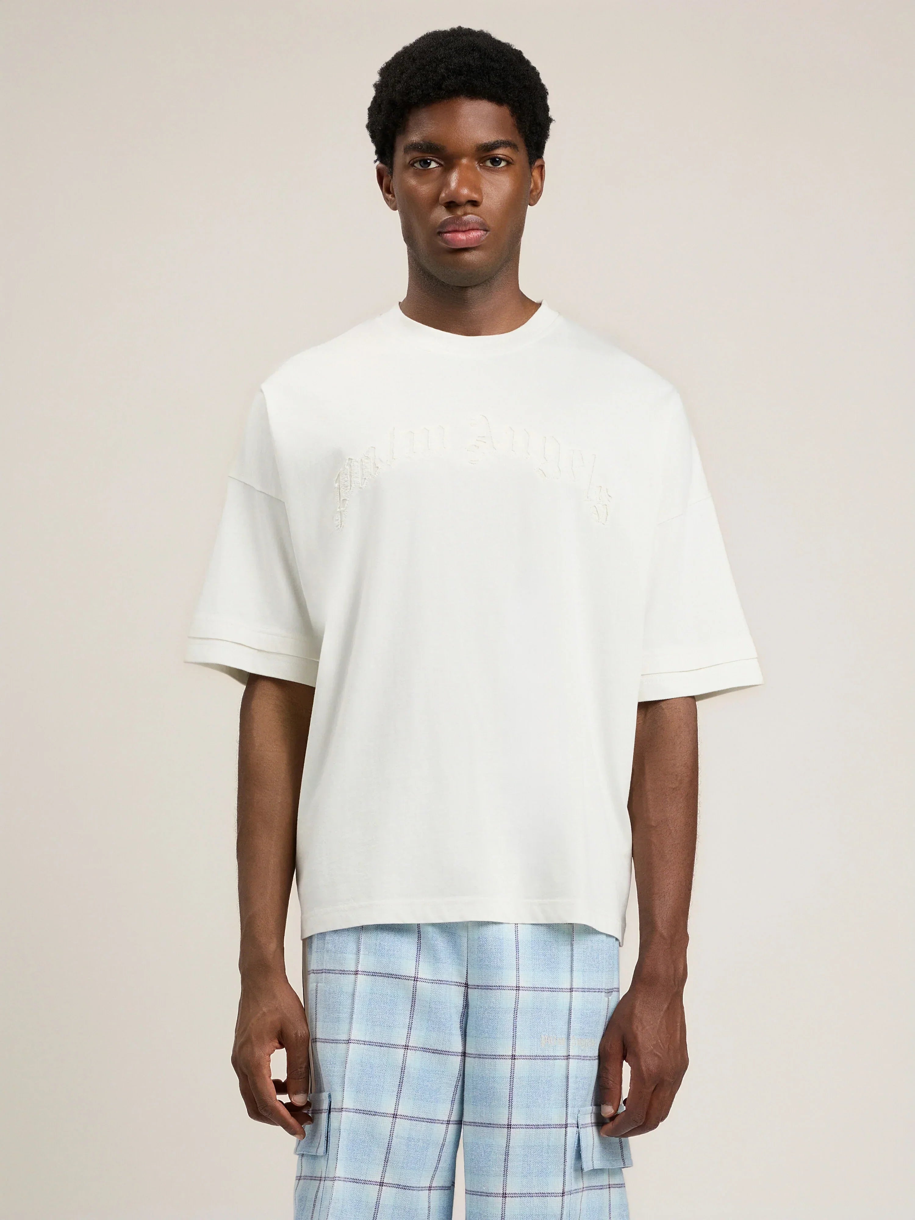Curved Logo Loose Double T-Shirt