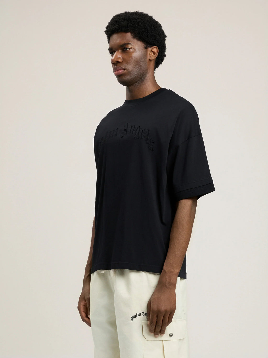 Curved Logo Loose Double T-Shirt