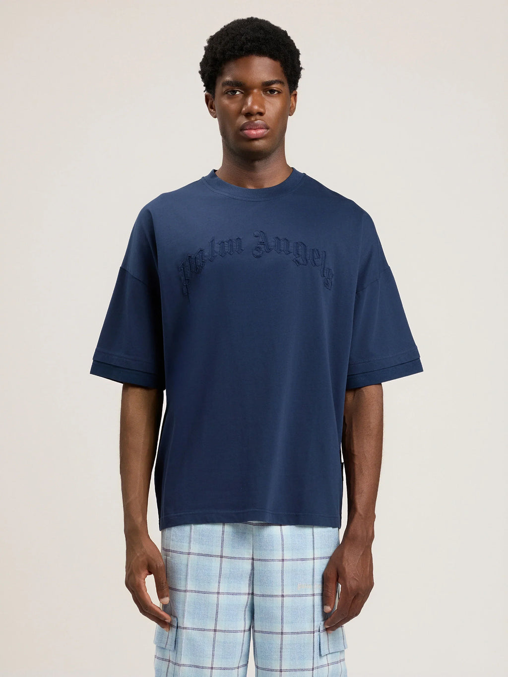 Curved Logo Loose Double T-Shirt