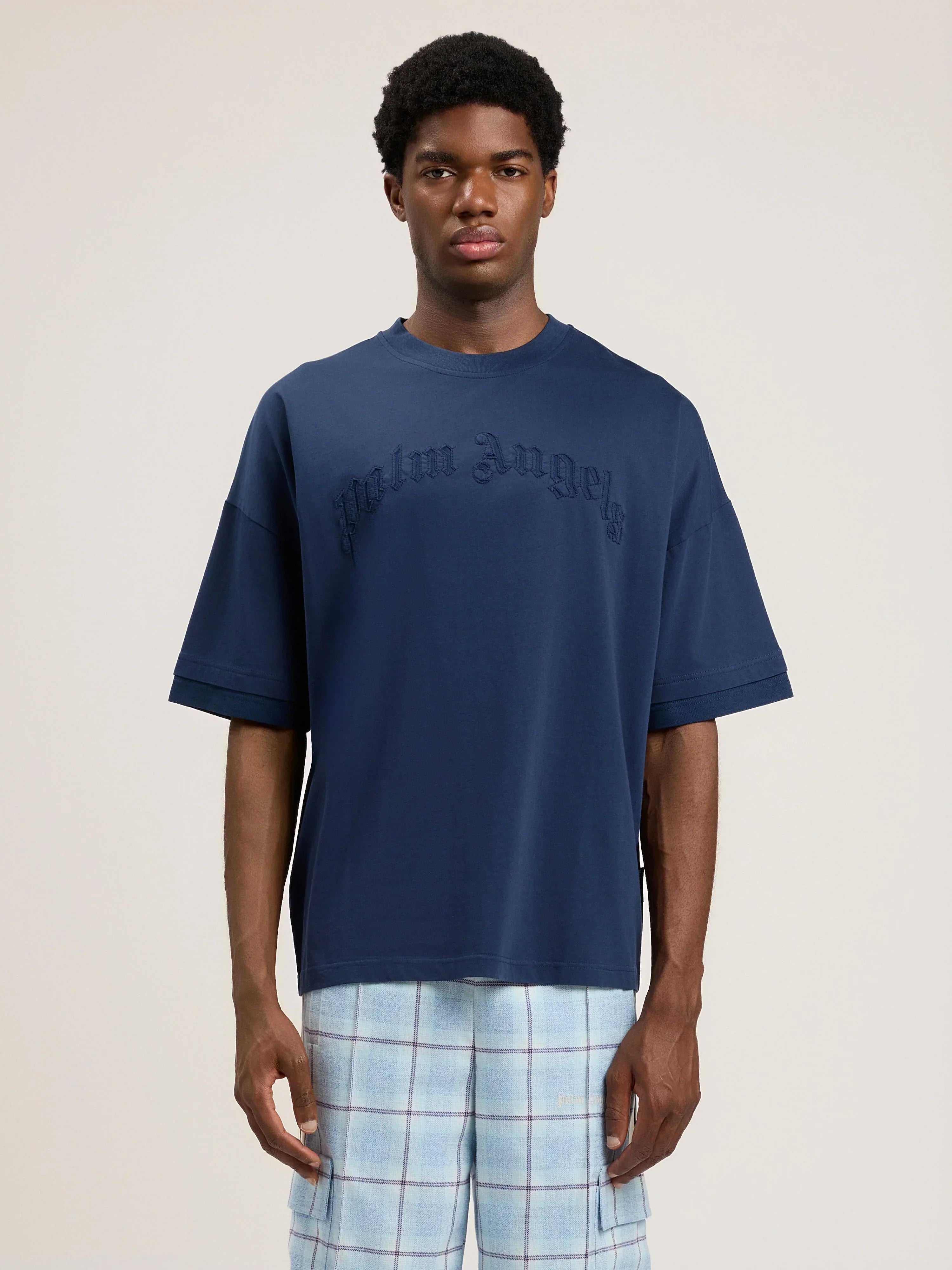 Curved Logo Loose Double T-Shirt