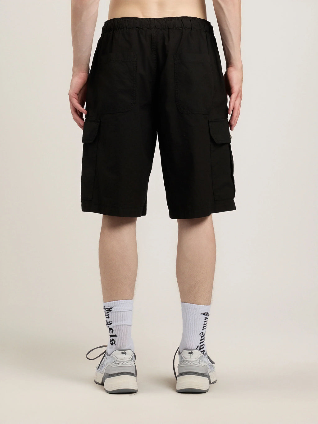 Curved Logo Loose Cargo Shorts