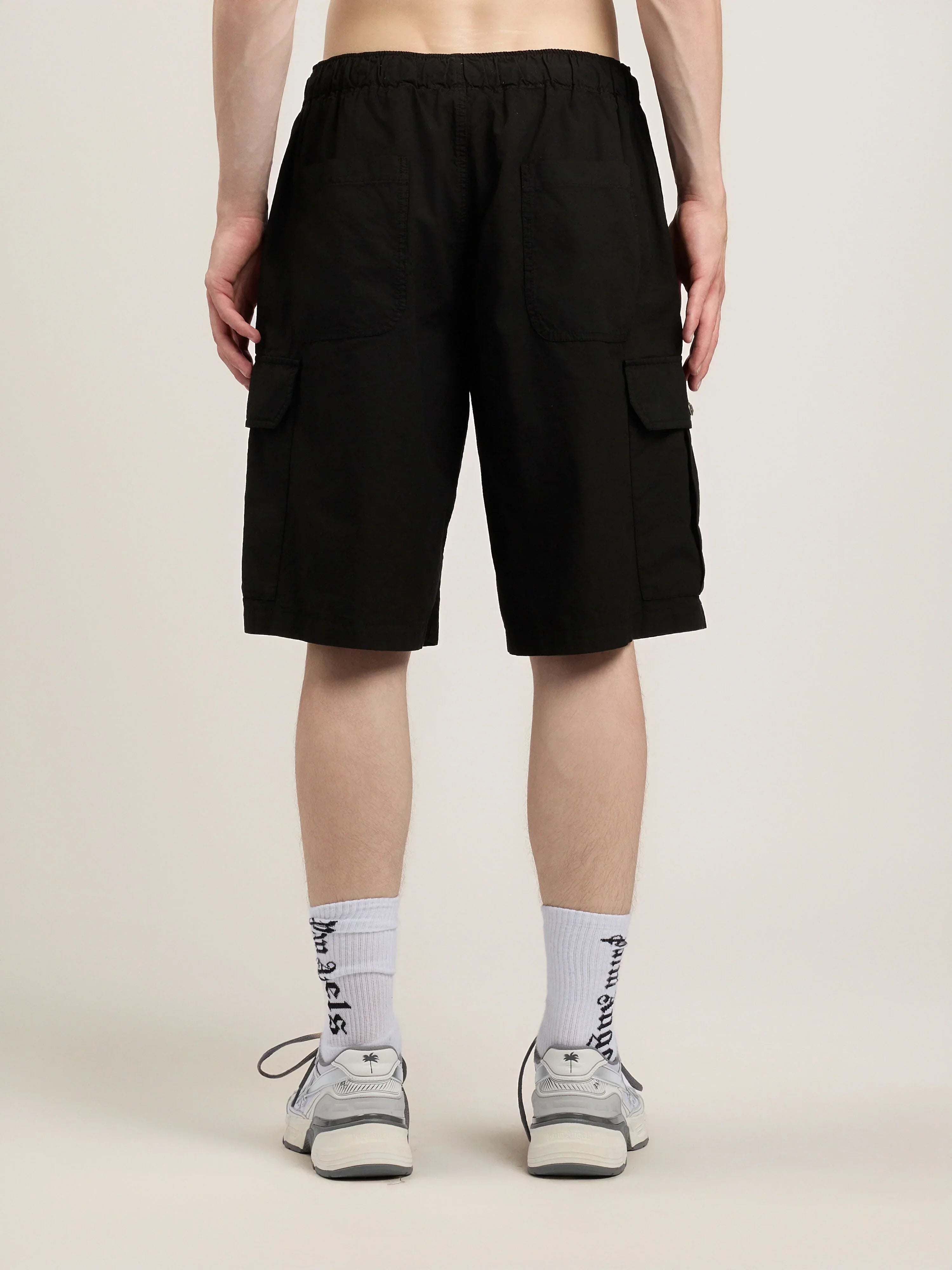 Curved Logo Loose Cargo Shorts